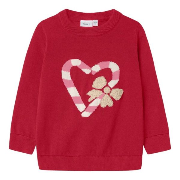 Hovedbilde Name It - Julegenser Knit Candy Cane Heart Jester ...