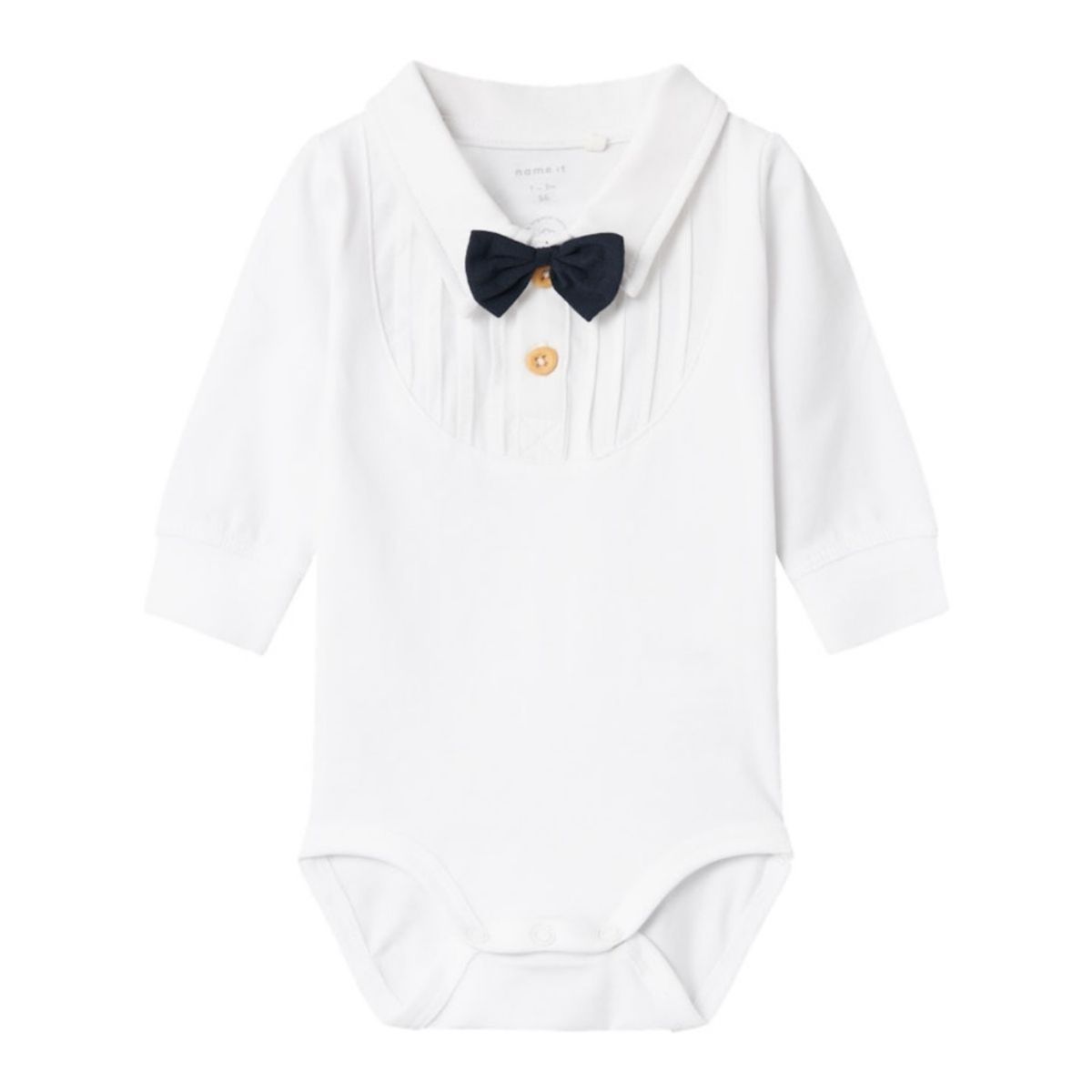 Name It - Body med sløyfe Polo Rasmus Bright White