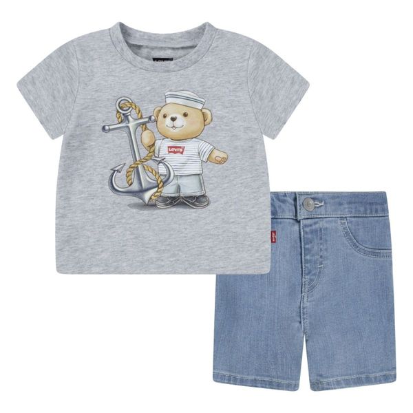 Bilde av Levi's - 2-delt sett LVB Anchor Tee Denim Gray ...