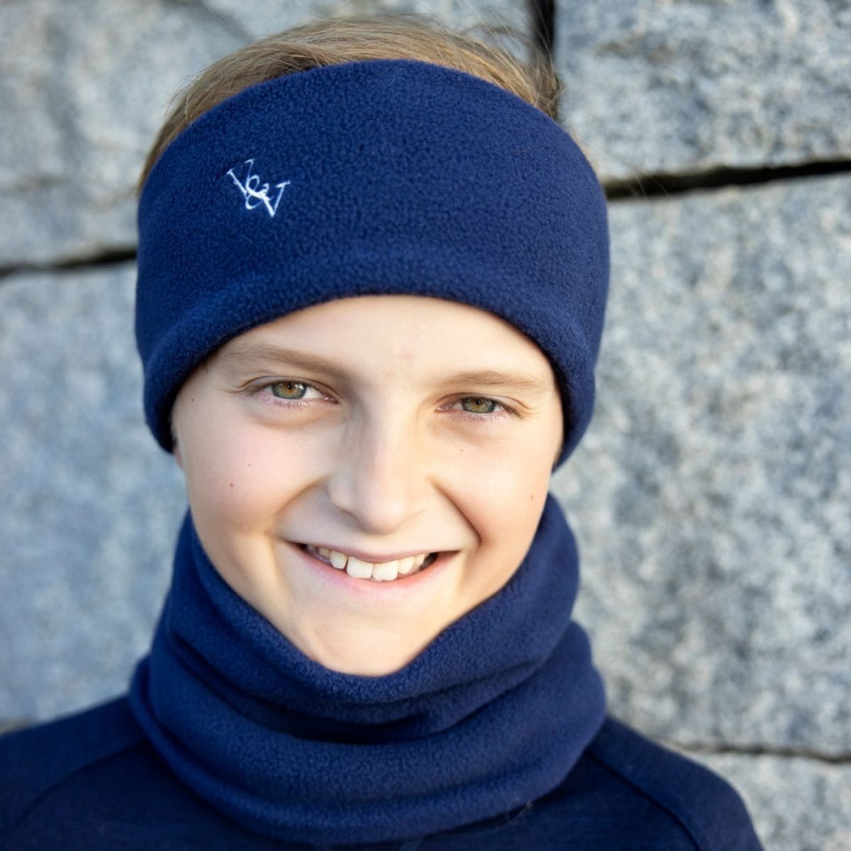 Vilje & Ve - Pannebånd i Fleece Od Classic Navy