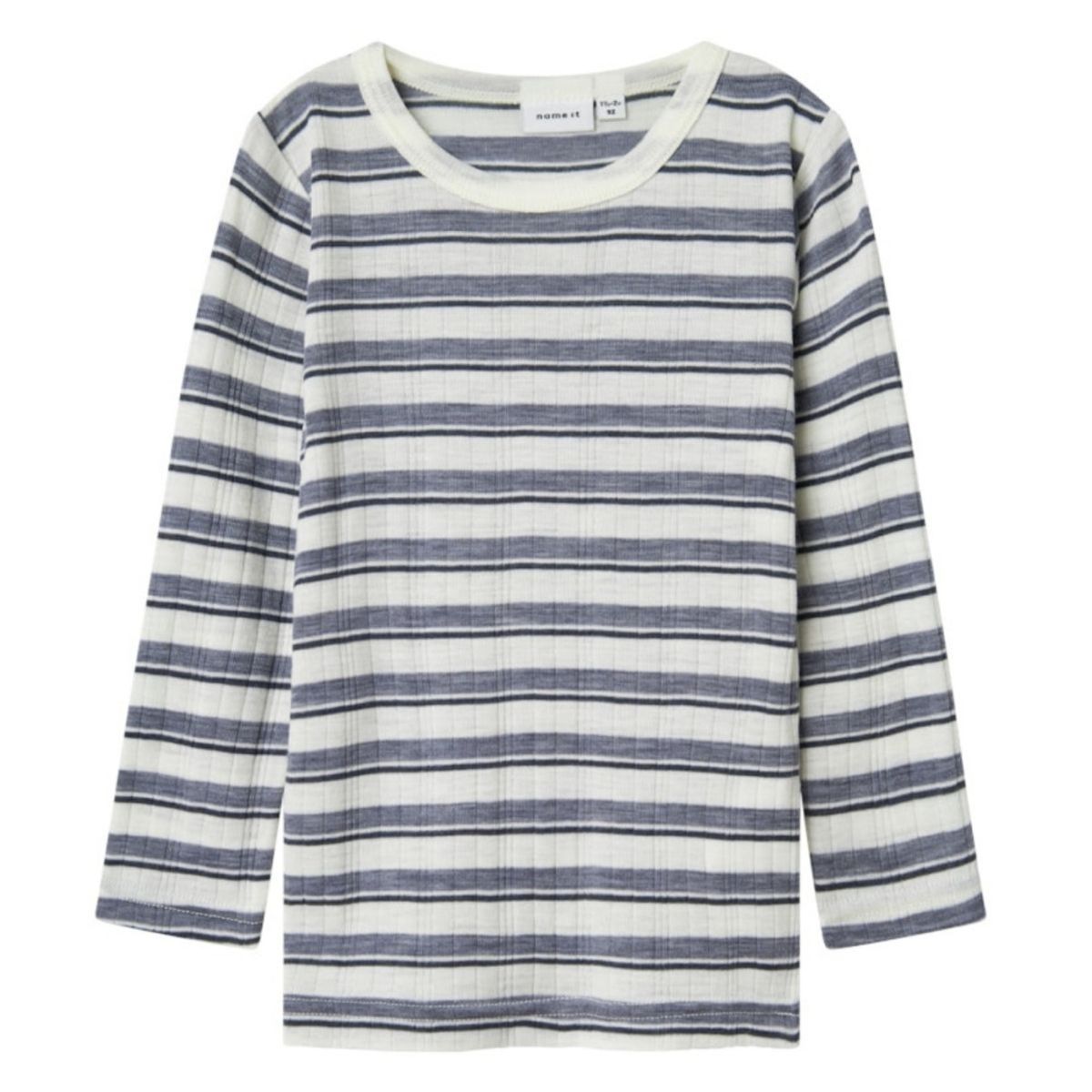 Name It - Trøye Ull Wang Stripe Folkstone Gray/ Snow White
