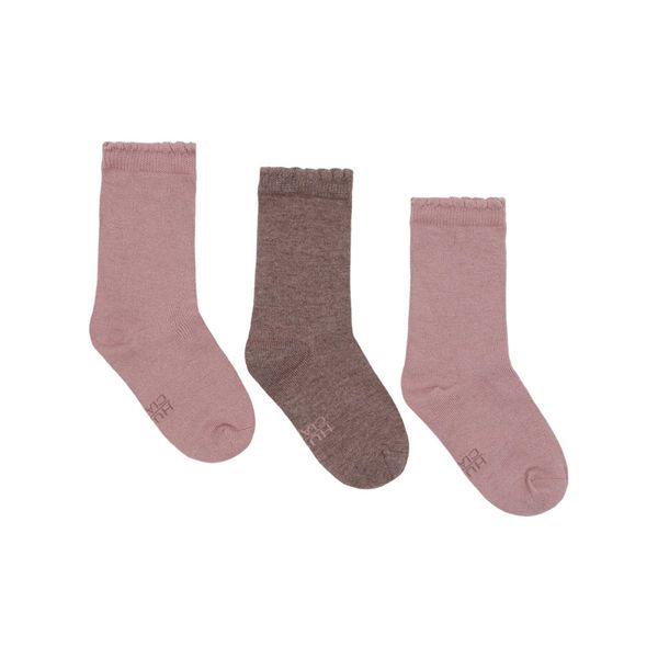 Hust and Claire - Sokker 3-pk Ull/ Bambus Foty Pale Mauve