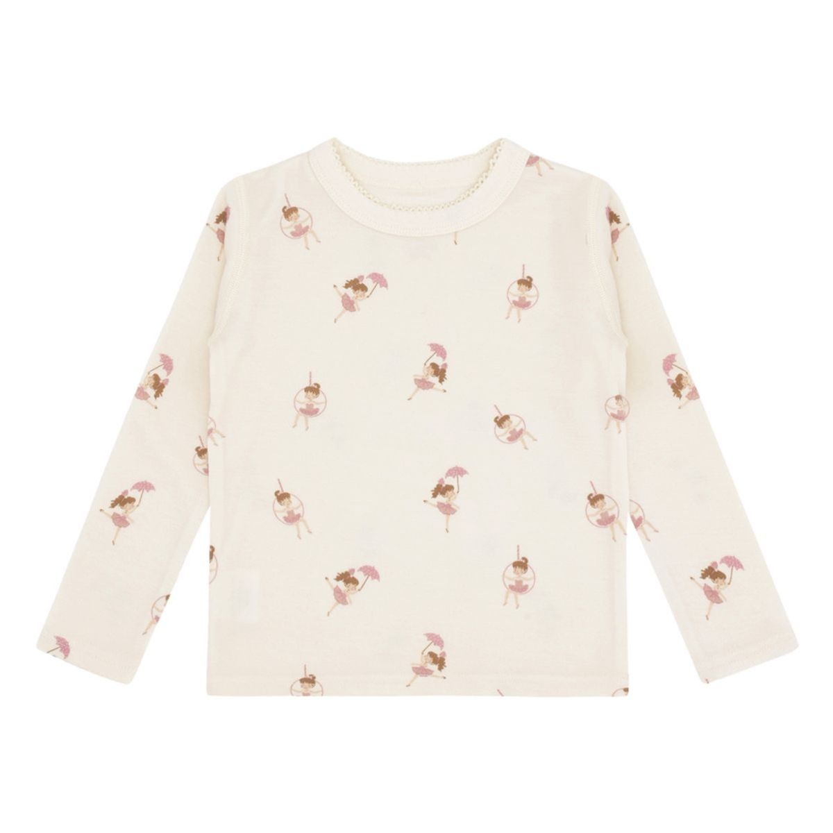 Hust And Claire - Trøye Ull/ Bambus Abba Line Dancer Off White