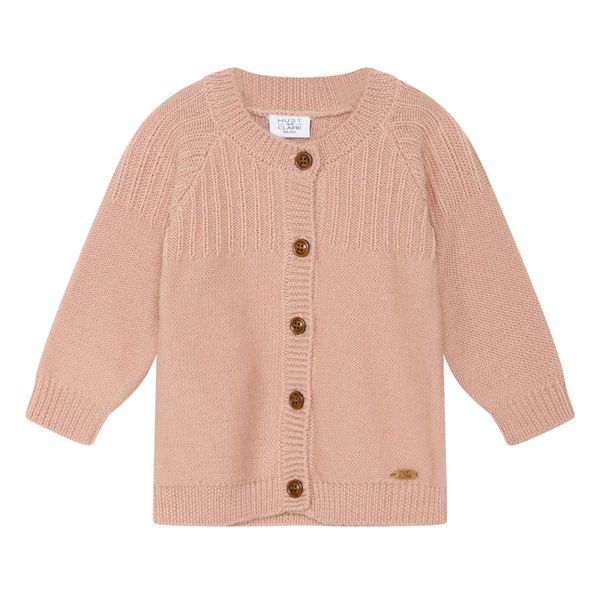 Hovedbilde Hust and Claire - Cardigan Ull Ribbestrikket Rose ...