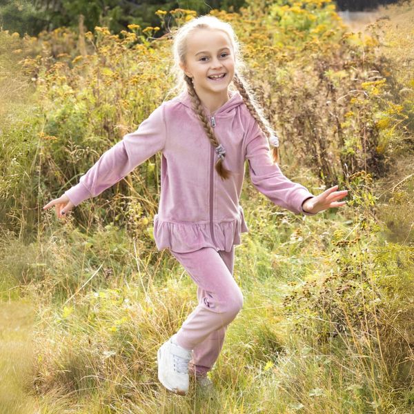 Hovedbilde Vilje & Ve - Bukse Velour Ines Blush Rose