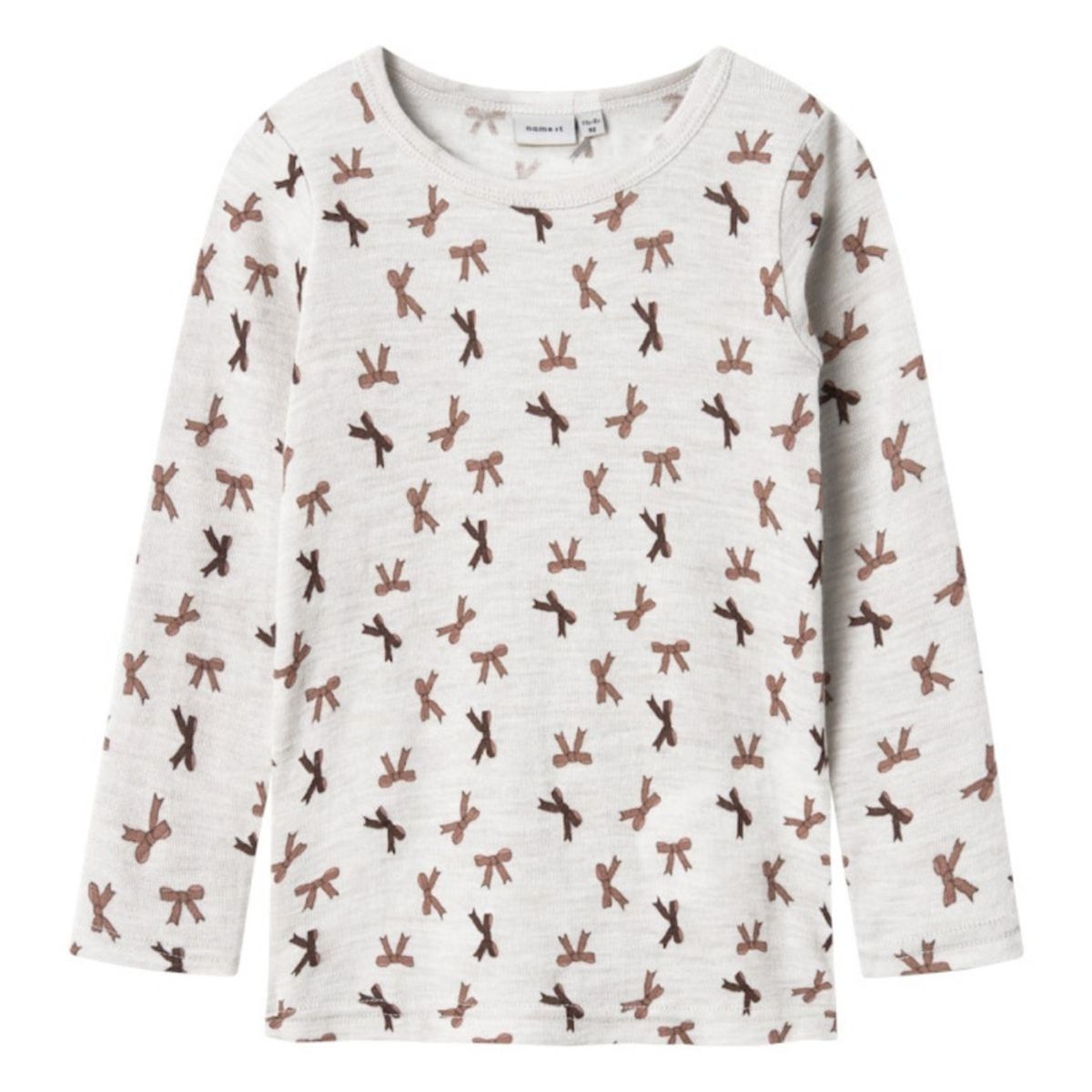 Name It - Ulltrøye Wang Rib Bows Snow White
