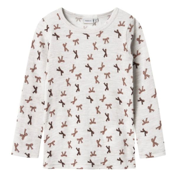 Hovedbilde Name It - Ulltrøye Wang Rib Bows Snow White